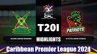 Guyana Amazon Warriors vs St Kitts and Nevis Patriots CPL 2024 Highlights  Cricket 24 [upl. by Roxi]