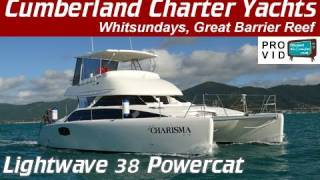 Whitsunday bareboats Whitsundays Lightwave 38 Powerboat Charisma Power Catamaran [upl. by Bette]