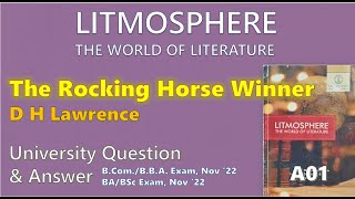 The Rocking Horse Winner  DH Lawrence  LITMOSPHERE  University Question and Answer  Murukan Babu [upl. by Oryaj]