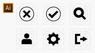 How to Draw Icons Using Grid  Adobe Illustrator [upl. by Asseral320]