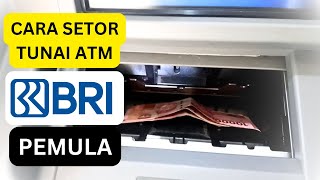 Cara Setor Tunai Bank BRI Menggunakan Kartu ATM BRI di Mesin ATM BRI [upl. by Meng434]