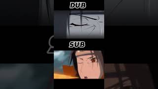 ITACHI quotAMATERASUquot DUB VS SUB EDIT shorts anime edit [upl. by Enilesor]