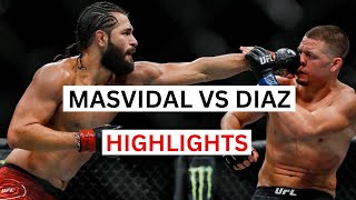 Nate Diaz vs Jorge Masvidal Highlights amp Knockouts [upl. by Ailegra]