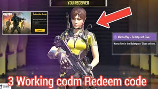 New 3 Working codm Redeem code 2023  cod Mobile Redeem code  Call Of duty Mobile Redeem code 2023 [upl. by Lavinia]