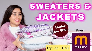 Huge MEESHO Winter Wear Haul ALL UNDER Rs 500   TryonHaul with Honest Reviews [upl. by Bethina900]