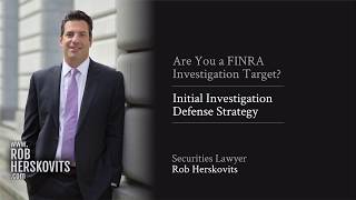 FINRA Investigations 101 Investigation Process amp Defense [upl. by Schouten]