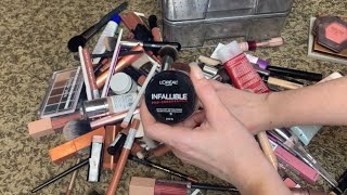 ASMR NO TALKING  ORGANIZING MY MAKEUP COLLECTION  RUMMAGING [upl. by Fayina85]