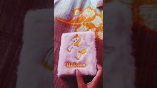 unboxing unicorn diary bottle pouch stationery youtubeshorts craftshorts [upl. by Odlanir]