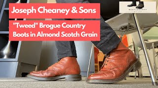 Review of the Joseph Cheaney quotTweedquot Brogue Country Boots [upl. by Ronyam]