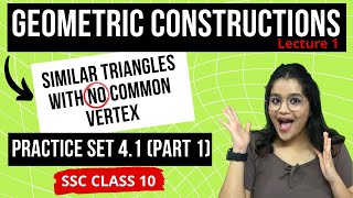 Construction of two similar triangles with NO Common Vertex  Geometric Constructions  Drashti Gada [upl. by Dominick]