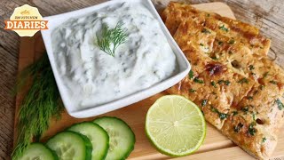 Tzatziki Sauce  How to Make Turkish Greek Yogurt Tzatziki Sauce  Turkish Cacik [upl. by Yelbmik]