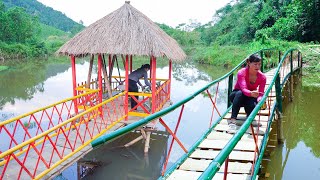 Start To Finish Build A Cabin And Bridge TIMELAPSE 60 days strongwilled girl build life off grid [upl. by Atil798]