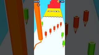 Colour Pencile Run Gameplay Android Part 7  shorts games trending funny gaming mobilegame [upl. by Dlaniger]