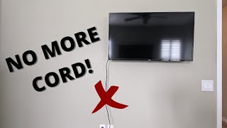 Installing an outlet behind your TV THROUGH A STUD [upl. by Notxap]