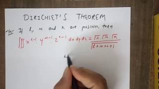 Dirichlets theorem for three variablesProofIntegral Calculus [upl. by Ainegul]