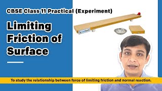 Limiting Friction of Surface  Class 11 Practical Experiment [upl. by Medarda]