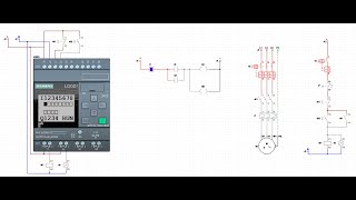 PLC LOGO LADDER Arranque Directo motor trifásico [upl. by Eupheemia999]