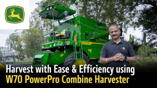 John Deere W70 PowerPro Combine Harvester  Walkaround Review and Features [upl. by Zacharie]