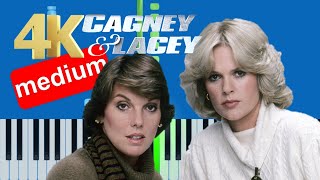 Cagney and Lacey Theme Song Slow Medium Piano Tutorial 4K [upl. by Andy]