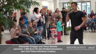 Alexander Knappe und Timur Bartels sammeln für die Kinderkrebsstation [upl. by Aderf489]