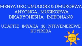 Mugoreyicaremounyonge maze wumve uburyohe bwayo [upl. by Yatnahc]