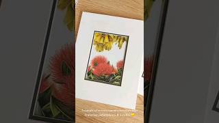 Colour Pencil Drawing of New Zealand Pohutukawa amp Kowhai Flowers shorts colorpencil art drawing [upl. by Godbeare168]