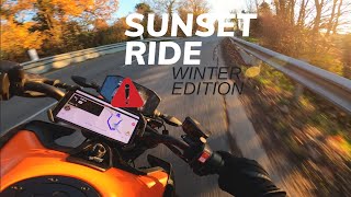 KTM 890 DUKE GP  SUNSET RIDE PURE EXHAUST SOUND [upl. by Enrobialc]