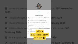 ATMA REGISTRATION STARTED 2024  ATMA EXAM DATE DECLARED [upl. by Lowndes]