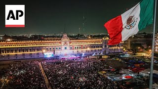 Mexico City’s Zocalo plaza celebrates Sheinbaum’s projected victory [upl. by Olimac]