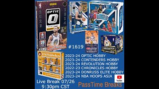 0725  202324 OPTIC CONTENDERS  6 Box Hobby Mix 1619 LIVE BREAK [upl. by Leikeze227]