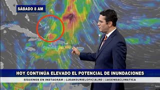 Sábado 18 noviembre  Permanecen los aguaceros del disturbio atmosférico en República Dominicana [upl. by Rolando]