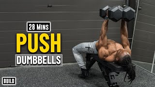 28 Mins Dumbbell Chest Shoulders amp Triceps Workout  Build Muscle 22 [upl. by Ttirrem685]