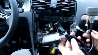 Golf7 smontaggio installazione autoradio gps daAutoAudioit [upl. by Priest]