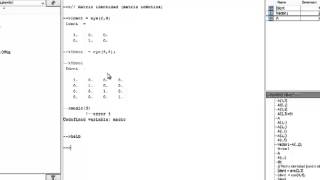 curso de Scilab 03  Matrices y operaciones avanzadas con matrices [upl. by Ailadi738]