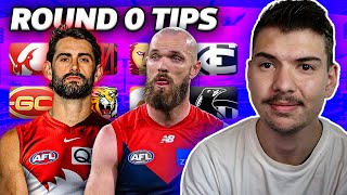 Opening Round 0 AFL Tips  Predictions 2024 [upl. by Gally151]