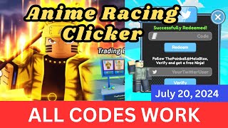 All CODES WORK Anime Racing Clicker ROBLOX July 20 2024 [upl. by Ralip]