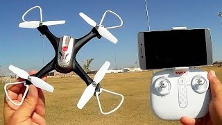 Syma X15W Easy FPV Camera Drone Flight Test Review [upl. by Nnylahs742]