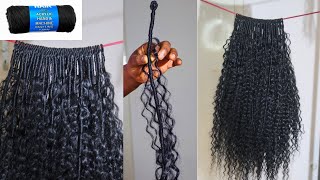 HOW TO MAKE CROCHET GODDESS FAUX LOCS  USING BRAZILIAN WOOL brazilianwool [upl. by Jeannette]