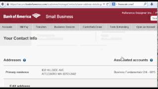 Bank of America trouble editing address [upl. by Ynaiffit440]