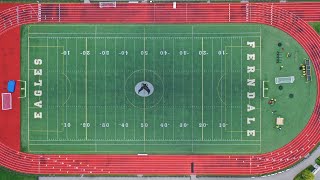 Aerial Views of Ferndale High School Ferndale Michigan [upl. by Naehgem]