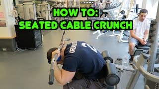 How To Seated Cable Crunch  Tutorial  Upper Ab Exercise [upl. by Claire]