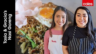 Nasi Goreng Indonesian Fried Rice with Tasia and Gracia [upl. by Ednutey]