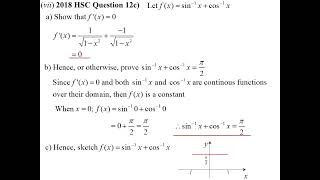 12X1 T09 01 differentiating inverse trig 2022 [upl. by Anatola]