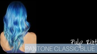 Pantone Color Of The Year  Pulp Riot Blue Hair Color Tutorial New Fashion Color Placement [upl. by Enilhtak]