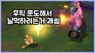 항심 후픽 문도해서 날먹하려는거 괘씸 참교육해주는 티모 티모 VS 문도TeeMo vs Mundo [upl. by Eidahs698]