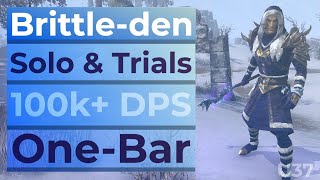 ESO One Bar Magicka Warden For Solo amp Trials No Oakensoul aka Magden aka Brittleden [upl. by Areivax]