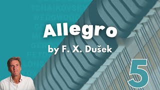 Trinity Grade 5 Piano 2021  2023  Allegro by F X Dušek [upl. by Lugar419]