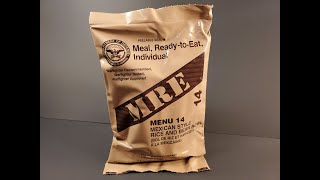 2023 US MRE Mexican Style Rice and Bean Bowl Review Meal Ready to Eat Vegetarian Ration Tasting Test [upl. by Ysabel]