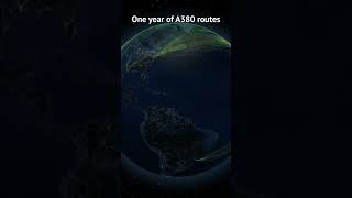 One year of A380 routes aviation [upl. by Ymorej]