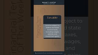 💡 Financial Term of the Week Taxable Income 💡 [upl. by Rodgiva]